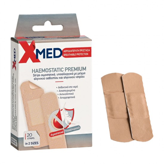 X-Med Υποαλλεργικά αιμοστατικά αυτοκόλλητα επιθέματα σε 2 Μεγέθη-20τμχ