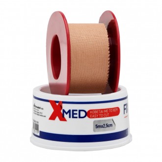 X-Med Υφασμάτινη αυτοκόλλητη ταινία στερέωσης σε ρολό 5mx2.5cm