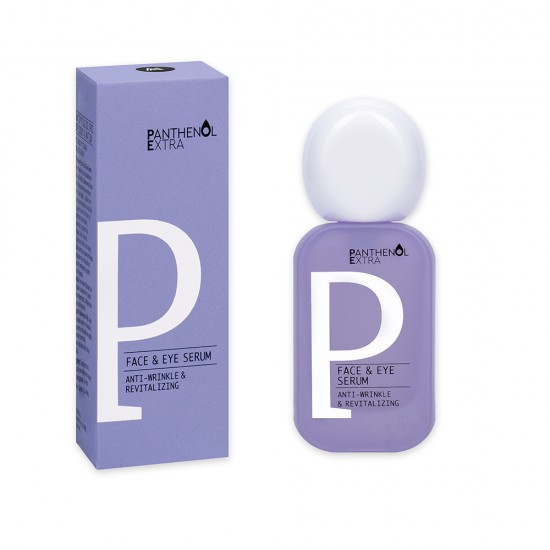 Panthenol Extra Anti-wrinkle serum for glowing and firm skin product packaging