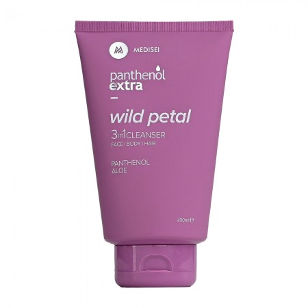 Panthenol Extra Wild Petal 3 in 1 Γυναικείο αφρόλουτρο και σαμπουάν 200ml