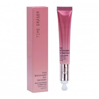 Time Eraser eye cream with an tube with a ceramic massage head product packaging
