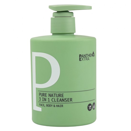 Panthenol Extra Pure Nature 3in 1 γυναικείο αφρόλουτρο και σαμπουάν 500ml