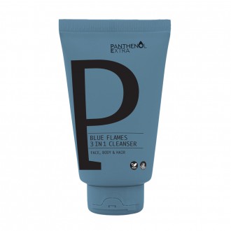 Panthenol Extra Blue Flames 3 in 1 Cleanser Ανδρικό αφρόλουτρο και σαμπουάν για Πρόσωπο-Σώμα-Μαλλιά 200ml