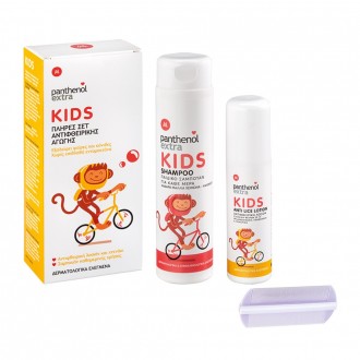 Panthenol Extra Πλήρες σετ αντιφθειρικής αγωγής χωρίς επιβλαβή εντομοκτόνα με Παιδικό σαμπουάν και Αντιφθειρική λοσιόν