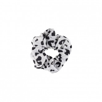 Dalee Printed Hair Tie Scrunchie In white color