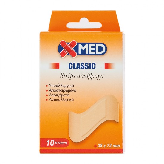 X-Med Classic Strips 38x72mm-10pcs