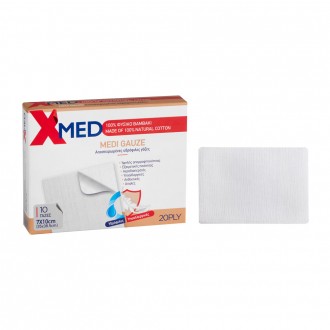 X-Med Sterile hydrophilic gauzes, with 20 plies 7x10cm-10pcs