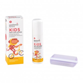 Panthenol Extra Kids Anti Lice Lotion Αντιφθειρική λοσιόν & ειδικό χτενάκι για τον καθαρισμό των μαλλιών